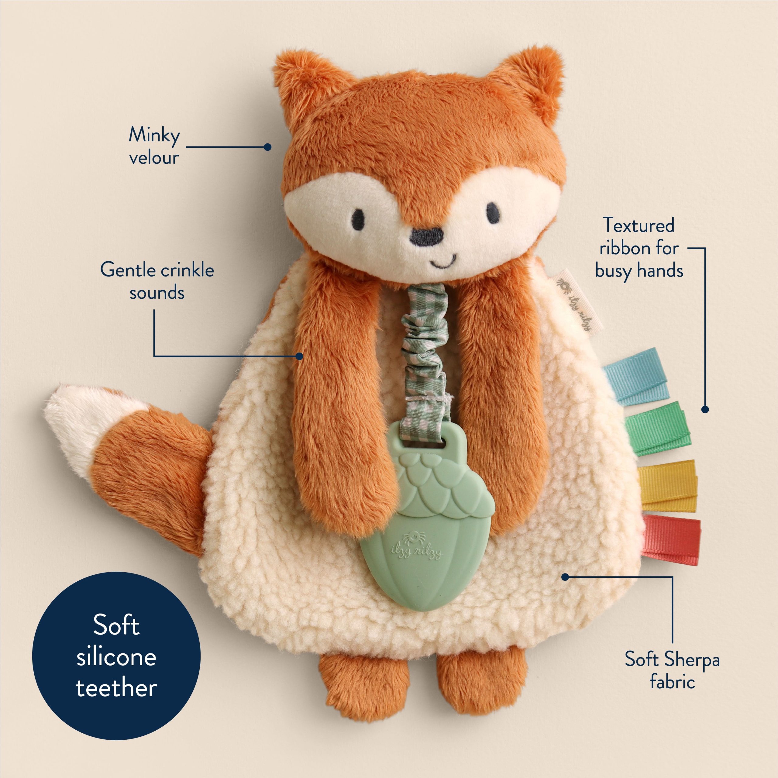 Babylist x Itzy Lovey™ Plush and Teether Toy - Image 2